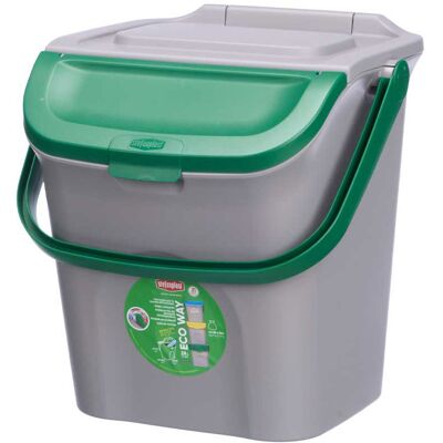 StefanPlast na tříděný odpad, 28 l, zelený StefanPlast na tříděný odpad, 28 l, zelený