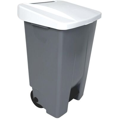 Denox Nášlapný odpadkový koš GASTRO 120 l, bílé víko, plastový s kolečky Denox Nášlapný odpadkový koš GASTRO 120 l, bílé víko, plastový s kolečky