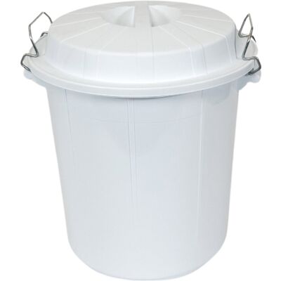 Denox Nádoba na odpad s víkem INDUSTRIAL, 50 l gastro, uzavírání, bílý, pevný plast Denox Nádoba na odpad s víkem INDUSTRIAL, 50 l gastro, uzavírání, bílý, pevný plast
