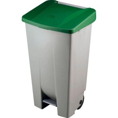 Gastro Odpadkový koš nášlapný 120 l, šedá/zelená Gastro Odpadkový koš nášlapný 120 l, šedá/zelená