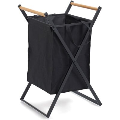 ZELLER Koš na prádlo černý, polyester, kov 36,2 × 35 × 68,5 cm ZELLER Koš na prádlo černý, polyester, kov 36,2 × 35 × 68,5 cm