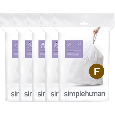 Simplehuman sáčky do odpadkového koše 25 l, typ F, zatahovací, 100 ks, 20 µm Simplehuman sáčky do odpadkového koše 25 l, typ F, zatahovací, 100 ks, 20 µm