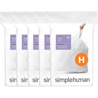 Simplehuman sáčky do odpadkového koše 30-35 l, typ H, zatahovací, 100 ks, 30 µm Simplehuman sáčky do odpadkového koše 30-35 l, typ H, zatahovací, 100 ks, 30 µm