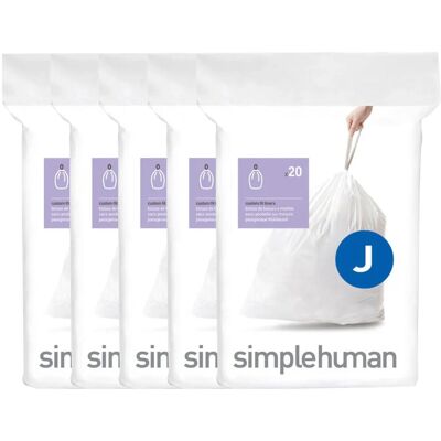 Simplehuman sáčky do odpadkového koše 30-45 l, typ J, zatahovací, 100 ks, 30 µm Simplehuman sáčky do odpadkového koše 30-45 l, typ J, zatahovací, 100 ks, 30 µm