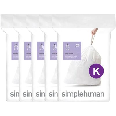 Simplehuman sáčky do odpadkového koše 35-45 l, typ K, zatahovací, 100 ks, 30 µm Simplehuman sáčky do odpadkového koše 35-45 l, typ K, zatahovací, 100 ks, 30 µm