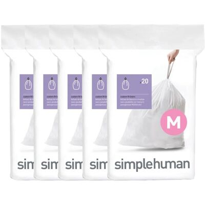 Simplehuman sáčky do odpadkového koše 45 l, typ M, zatahovací, 100 ks, 30 µm Simplehuman sáčky do odpadkového koše 45 l, typ M, zatahovací, 100 ks, 30 µm