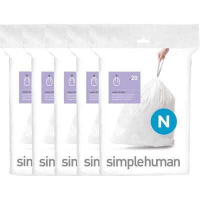 Simplehuman sáčky do odpadkového koše 45-50 l, typ N, zatahovací, 100 ks, 35 µm Simplehuman sáčky do odpadkového koše 45-50 l, typ N, zatahovací, 100 ks, 35 µm