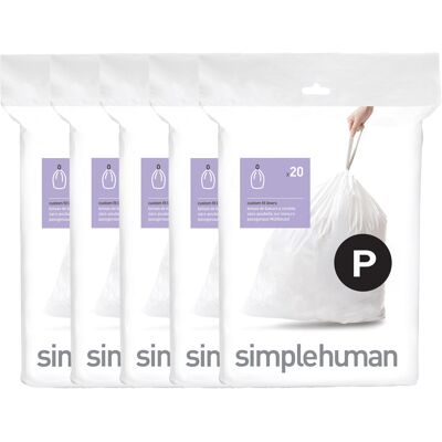 Simplehuman sáčky do odpadkového koše 50-60 l, typ P, zatahovací, 100 ks, 35 µm Simplehuman sáčky do odpadkového koše 50-60 l, typ P, zatahovací, 100 ks, 35 µm
