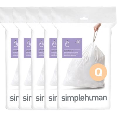 Simplehuman sáčky do odpadkového koše 50-65 l, typ Q, zatahovací, 100 ks, 35 µm Simplehuman sáčky do odpadkového koše 50-65 l, typ Q, zatahovací, 100 ks, 35 µm