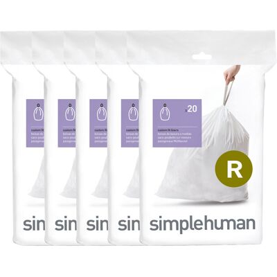 Simplehuman sáčky do odpadkového koše 10 l, typ R, zatahovací, 100 ks, 15µm Simplehuman sáčky do odpadkového koše 10 l, typ R, zatahovací, 100 ks, 15µm