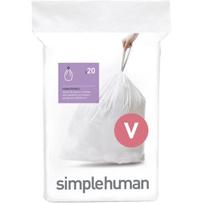 Simplehuman sáčky do odpadkového koše 16-18 l, typ V, zatahovací, 100 ks, 18 µm Simplehuman sáčky do odpadkového koše 16-18 l, typ V, zatahovací, 100 ks, 18 µm