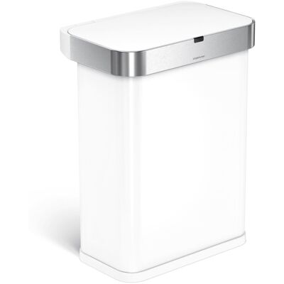 Simplehuman Sensor bezdotykový odpadkový koš s hlasovým ovládáním 58 l, bílá ocel Simplehuman Sensor bezdotykový odpadkový koš s hlasovým ovládáním 58 l, bílá ocel
