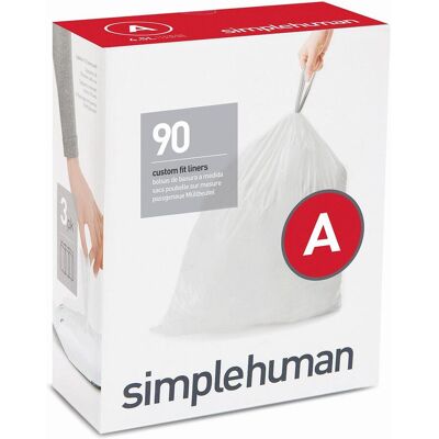 Simplehuman Zatahovací sáčky, 4,5 l, typ A, 3 × 30 ks Simplehuman Zatahovací sáčky, 4,5 l, typ A, 3 × 30 ks