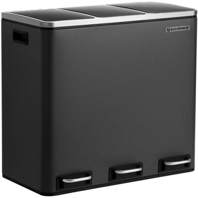 Songmics Odpadkový koš Recycle 54 l, černý Songmics Odpadkový koš Recycle 54 l, černý