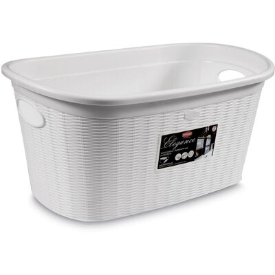 Stefanplast Koš na prádlo 35 l, 58 × 38 × 28 cm, bílý Stefanplast Koš na prádlo 35 l, 58 × 38 × 28 cm, bílý