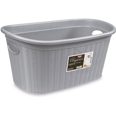Stefanplast Koš na prádlo 35 l, 58 × 38 × 28 cm, šedý Stefanplast Koš na prádlo 35 l, 58 × 38 × 28 cm, šedý