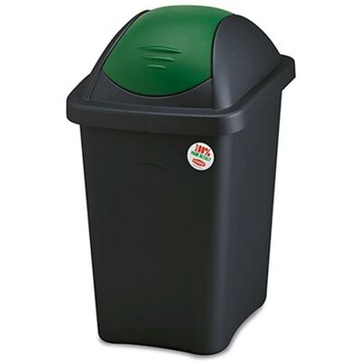 Stefanplast Odpadkový koš - výkl., 30l, obdél., ČER/ZE, víko PH Stefanplast Odpadkový koš - výkl., 30l, obdél., ČER/ZE, víko PH