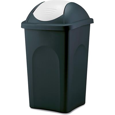 Stefanplast Odpadkový koš - výkl., 60l, čtverc., ČER/BÍ,ČRV, víko PH Stefanplast Odpadkový koš - výkl., 60l, čtverc., ČER/BÍ,ČRV, víko PH