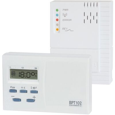 EOB Vnitřní termostat BT102 - Bezdrátový, Potencionálně volný spínací kontakt, Topení EOB Vnitřní termostat BT102 - Bezdrátový, Potencionálně volný spínací kontakt, Topení
