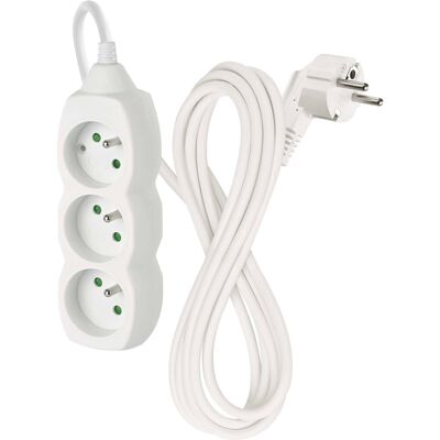 Emos prodlužovací 250V, 3x zásuvka, 3m bílý Emos prodlužovací 250V, 3x zásuvka, 3m bílý