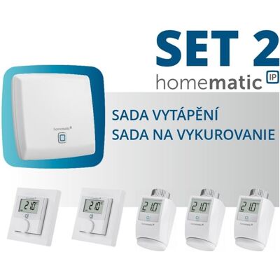 Homematic IP Sada vytápění Homematic IP (byt 2+1) - HmIP-SET2 Homematic IP Sada vytápění Homematic IP (byt 2+1) - HmIP-SET2