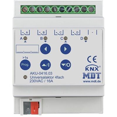 MDT Technologies Univerzální aktor 4násobný, 4M, 16A, 100µ, 15ECG, 230VAC MDT Technologies Univerzální aktor 4násobný, 4M, 16A, 100µ, 15ECG, 230VAC