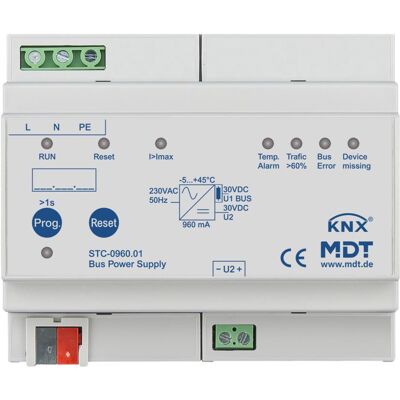 MDT Technologies Napájecí zdroj KNX s diagnostickou funkcí, 6M, 960mA MDT Technologies Napájecí zdroj KNX s diagnostickou funkcí, 6M, 960mA