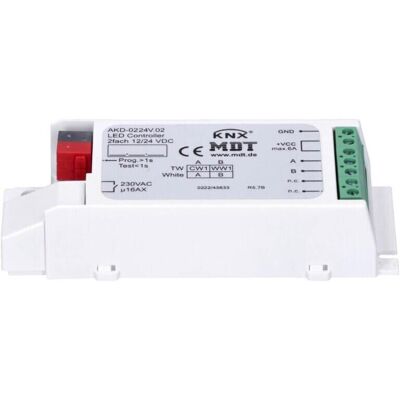 MDT Technologies KNX LED stmívač CC/CV 30 W / 230 V 2 kanály MDT Technologies KNX LED stmívač CC/CV 30 W / 230 V 2 kanály