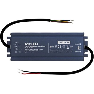 McLED Napájecí zdroj longevity 100 W, DC12V/8.33A, IP67, hliníkový McLED Napájecí zdroj longevity 100 W, DC12V/8.33A, IP67, hliníkový