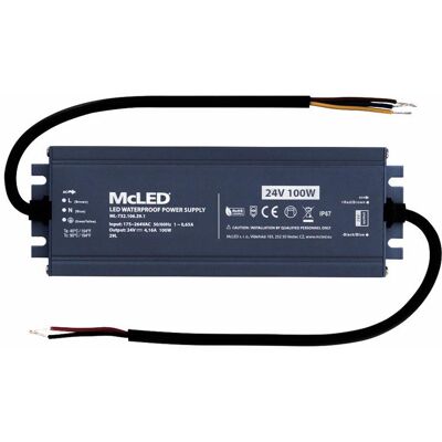 McLED Napájecí zdroj longevity 100 W, DC24V/4.16A, IP67, hliníkový McLED Napájecí zdroj longevity 100 W, DC24V/4.16A, IP67, hliníkový