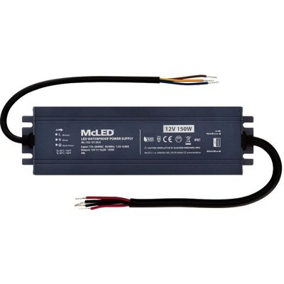 McLED Napájecí zdroj longevity 150 W, DC12V/12.5A, IP67, hliníkový McLED Napájecí zdroj longevity 150 W, DC12V/12.5A, IP67, hliníkový