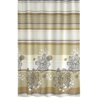 Bellatex Koupelnové závěsy - 180 × 200 cm - béžové květy Bellatex Koupelnové závěsy - 180 × 200 cm - béžové květy