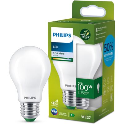 Philips LED 7,3-100W, E27, 4000K, mléčná, A Philips LED 7,3-100W, E27, 4000K, mléčná, A