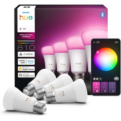 Philips Hue White and Color Ambiance 6W 810 E27 4ks Philips Hue White and Color Ambiance 6W 810 E27 4ks