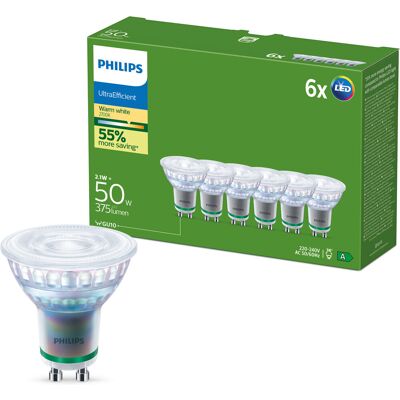 Philips LED CLA 50 W GU10 WW 36D ND UE 6CT/4 EC Philips LED CLA 50 W GU10 WW 36D ND UE 6CT/4 EC