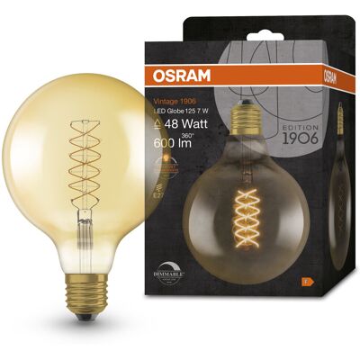 OSRAM zlatá LED stmívatelná žárovka E27 7 W VINTAGE 1906, teplá bílá OSRAM zlatá LED stmívatelná žárovka E27 7 W VINTAGE 1906, teplá bílá