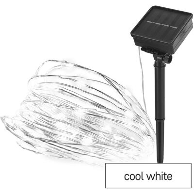 Emos LED nano řetěz se solárním panelem, 12 m, venkovní i vnitřní, studená bílá, časovač Emos LED nano řetěz se solárním panelem, 12 m, venkovní i vnitřní, studená bílá, časovač