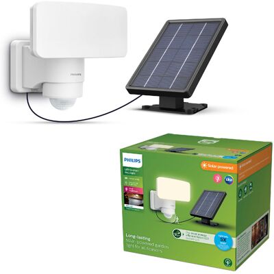 Philips Tylus Security solární LED reflektor se senzorem 6 W, 1000/50 lm, 5000 K, IP44, bílý Philips Tylus Security solární LED reflektor se senzorem 6 W, 1000/50 lm, 5000 K, IP44, bílý