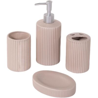 Bathroom Solutions sada 4 kusů béžová Bathroom Solutions sada 4 kusů béžová