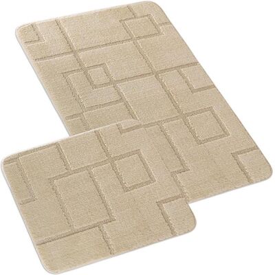 BELLATEX Sada Bany 60 × 100 cm+ 60 × 50 cm obdélníky smetanové BELLATEX Sada Bany 60 × 100 cm+ 60 × 50 cm obdélníky smetanové