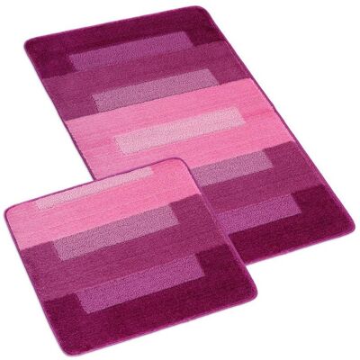 BELLATEX Sada Bany 60 × 100 cm + 60 × 50 cm obdélníky růžovovínové BELLATEX Sada Bany 60 × 100 cm + 60 × 50 cm obdélníky růžovovínové