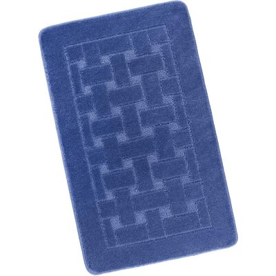 Bellatex Bany Uni 60 × 100 cm 810/009 obdélníky modré Bellatex Bany Uni 60 × 100 cm 810/009 obdélníky modré