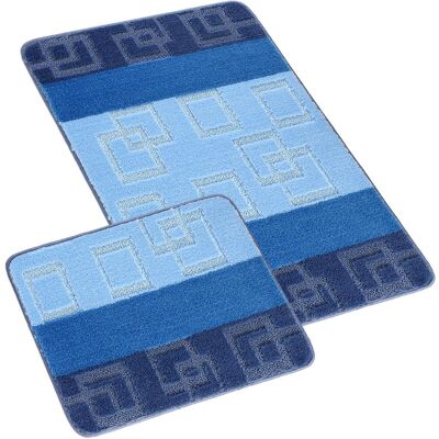 Bellatex Sada Bany 60 × 100 cm + 60 × 50 cm 760/015 kostky modré Bellatex Sada Bany 60 × 100 cm + 60 × 50 cm 760/015 kostky modré