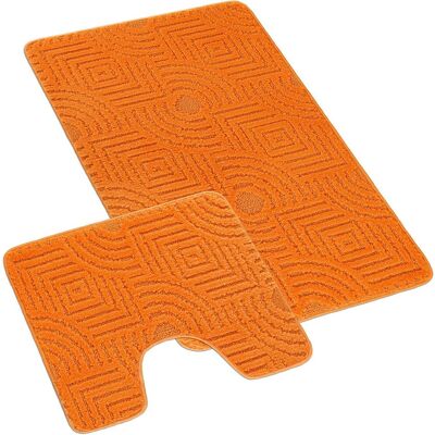 Bellatex Sada Bany 60 × 100 cm + 60 × 50 cm 810/011 Uni bludiště oranžové Bellatex Sada Bany 60 × 100 cm + 60 × 50 cm 810/011 Uni bludiště oranžové
