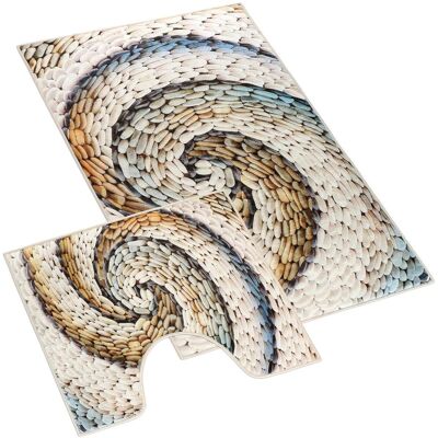 BELLATEX 3D tisk 60 × 100 + 60 × 50 850/097 oblázky béžové BELLATEX 3D tisk 60 × 100 + 60 × 50 850/097 oblázky béžové