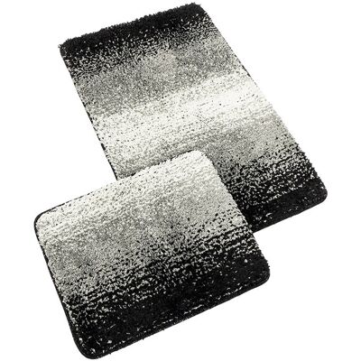 Bellatex Koupelnová sada Bany Silver 60 × 100 cm + 60 × 50 cm 425/001 černá Bellatex Koupelnová sada Bany Silver 60 × 100 cm + 60 × 50 cm 425/001 černá