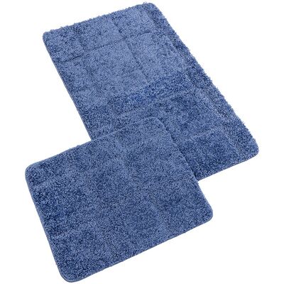Bellatex Koupelnová sada Bany Silver 60 × 100 cm + 60 × 50 cm 425/004 modrá Bellatex Koupelnová sada Bany Silver 60 × 100 cm + 60 × 50 cm 425/004 modrá