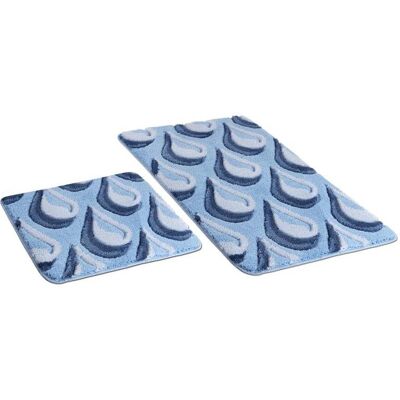 Bellatex ULTRA sada 60 × 100, 60 × 50 cm - modré kapky Bellatex ULTRA sada 60 × 100, 60 × 50 cm - modré kapky