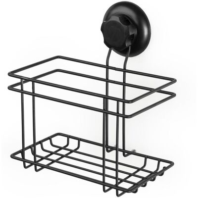 COMPACTOR Bestlock Black Malá polička do koupelny, s přísavkou, bez vrtání, nosnost až 6 kg COMPACTOR Bestlock Black Malá polička do koupelny, s přísavkou, bez vrtání, nosnost až 6 kg