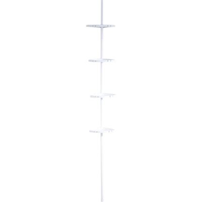 Ridder Teleskopická police rohová 130 - 260 cm, 4 patrová, bílá, 11081601 Ridder Teleskopická police rohová 130 - 260 cm, 4 patrová, bílá, 11081601